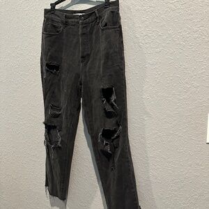 Pac Sun Black Distressed Jeans - Size 29